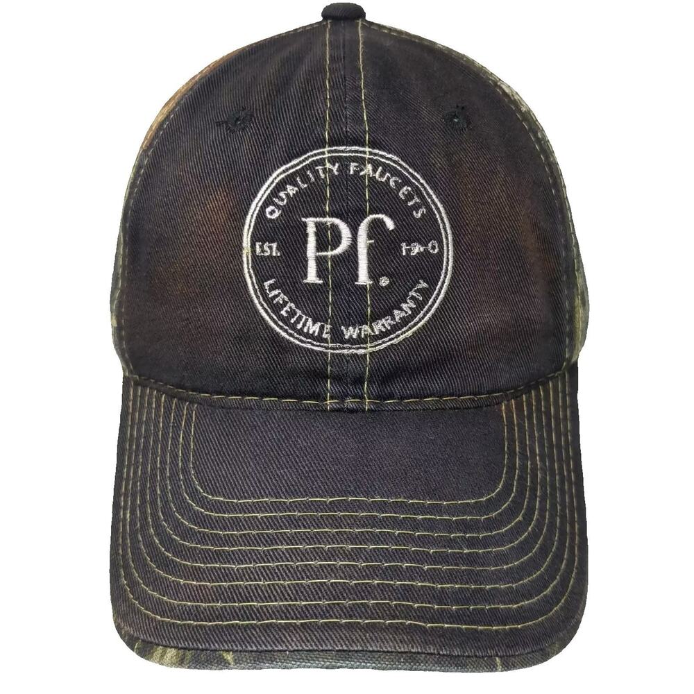 Vitronic Baseball Cap Black Green OS Camo Pfister Hat Embroidered Slideback Logo